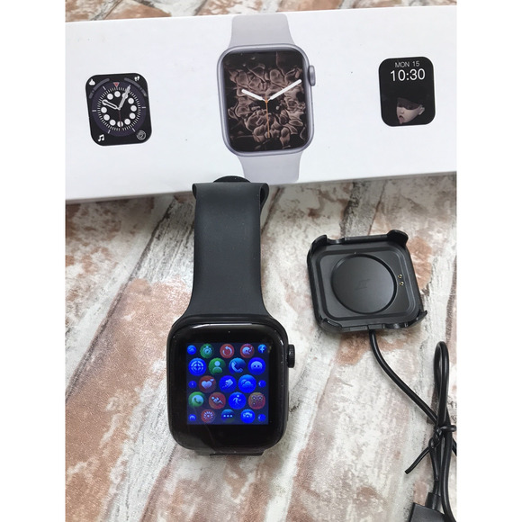 SM Marketing Other - T500+ Plus Smart Watch SERIES 7 BLACK BLUETOOTH WILL CONNECT IPHONE SAMSUNG 45mm